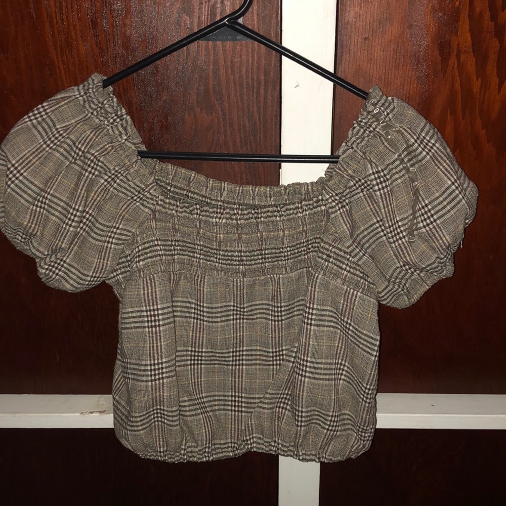 Aeropostale plaid crop top size:s